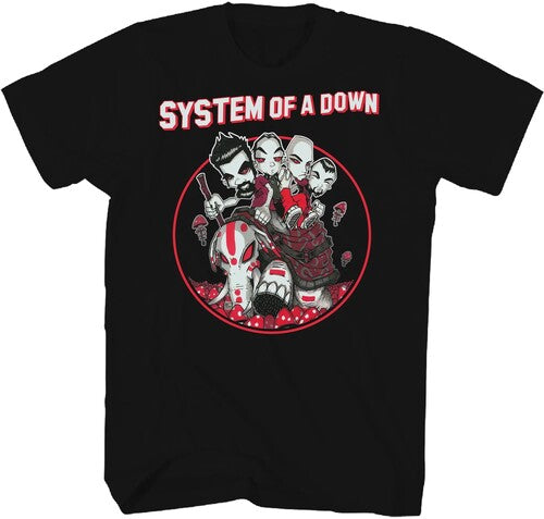 System Of A Down Mushroom People Tshirt 2xl Blk - System Of A Down Mushroom People Tshirt 2xl Blk - Apparel