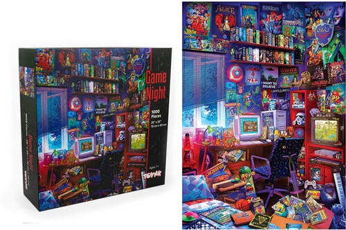 80s Game Room Pop Culture 1000 Piece Jigsaw Puzzle - 80s Game Room Pop Culture 1000 Piece Jigsaw Puzzle - Collectibles
