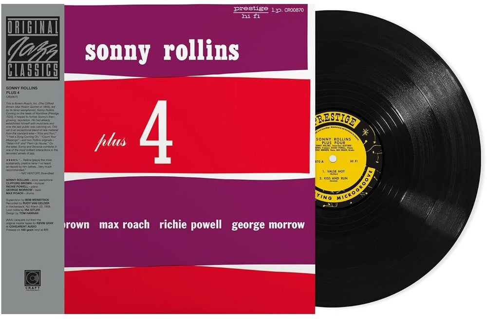 Sonny Rollins - Plus 4 (Original Jazz Classics Series) -  [180g LP] Vinyl Record