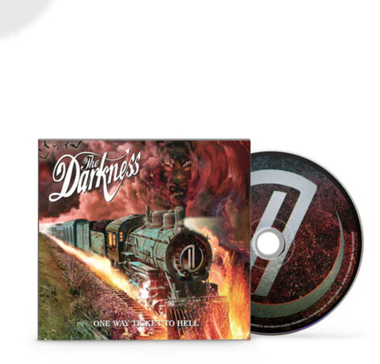 the album cover for The Darkness - One Way Ticket To Hell & Back: 20th Anniversary