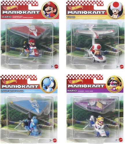 Hot Wheels Mario Kart - Hot Wheels Mario Kart Glider 4 Piece T Asrt - Collectibles