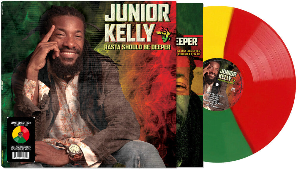 Junior Kelly - Rasta Should Be Deeper [YELLOW/GREEN/RED SPLIT LP] Vinyl Record