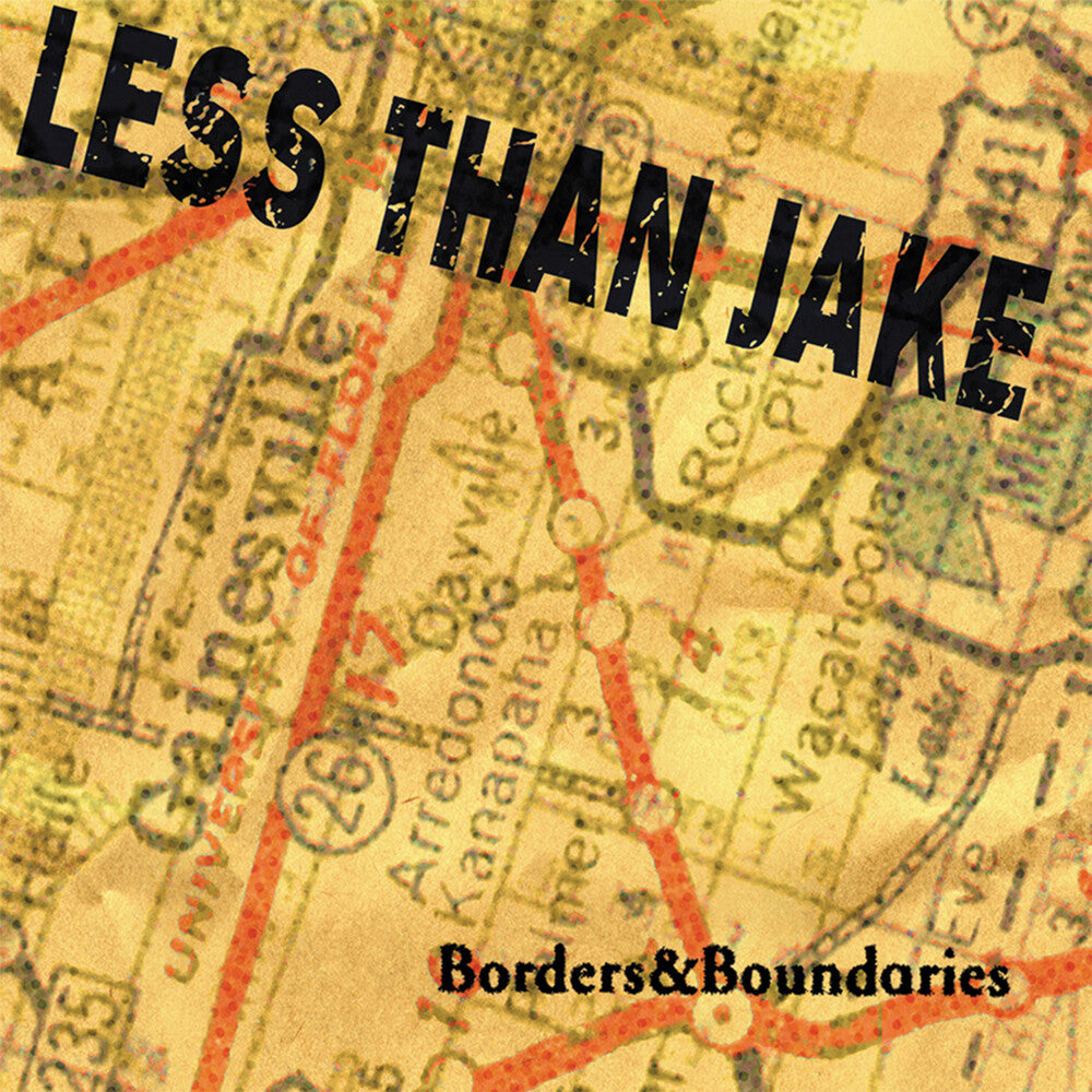 the album cover for Less Than Jake - Borders & Boundaries - 25th Anniversary [Yellow]