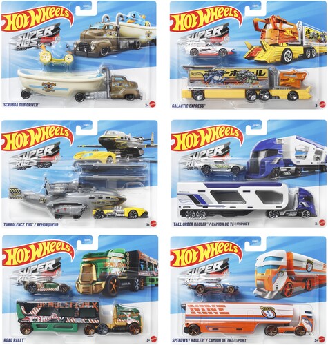 Hot Wheels - Hot Wheels Super Rigs 6 Piece F Asrt - Collectibles
