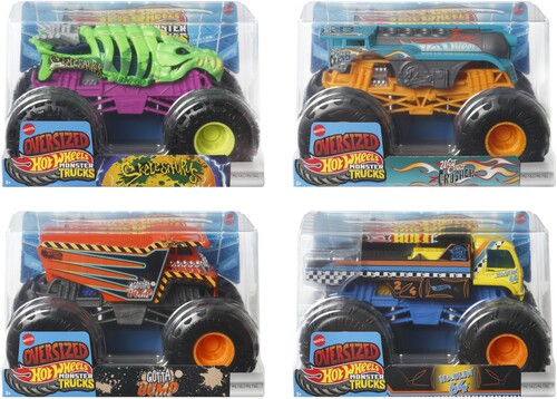 Hot Wheels Monster Trucks - Hot Wheels Monster Trucks 1 24 4 Piece A Asrt - Collectibles