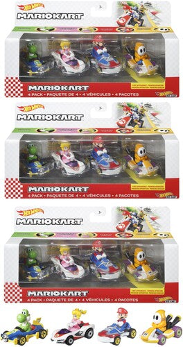 Hot Wheels Monster Trucks - Hot Wheels Mario Kart 4 Pack 3 Piece T Asrt - Collectibles