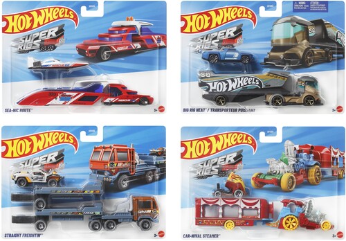 Hot Wheels - Hot Wheels Super Rigs 4 Piece B Asrt - Collectibles