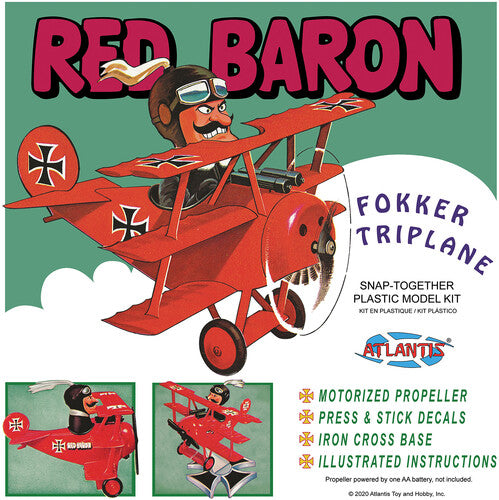 Red Baron Fokker Tri Plane Snap Model Kit - Red Baron Fokker Tri Plane Snap Model Kit - Collectibles