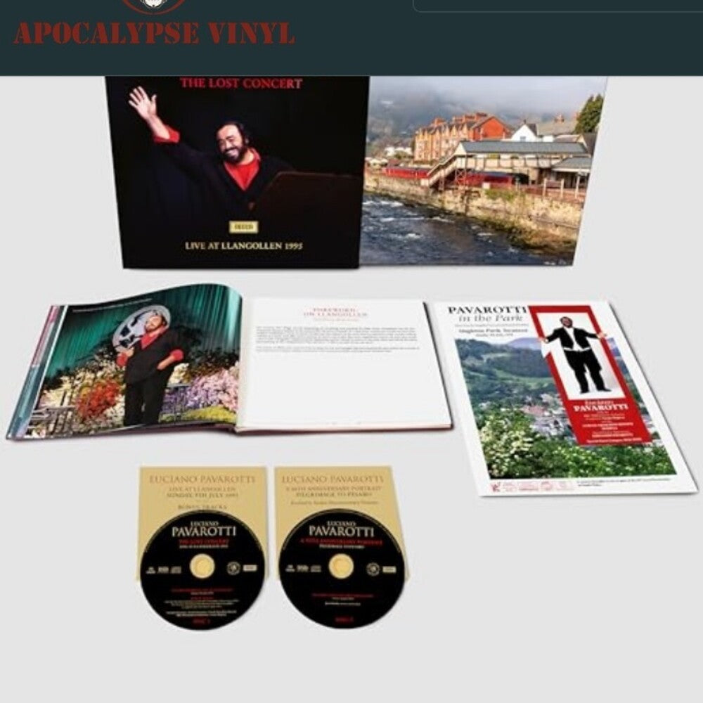 the album cover for Luciano Pavarotti - The Lost Concert: Live at Llangollen 1995 [2 SACD/Book]