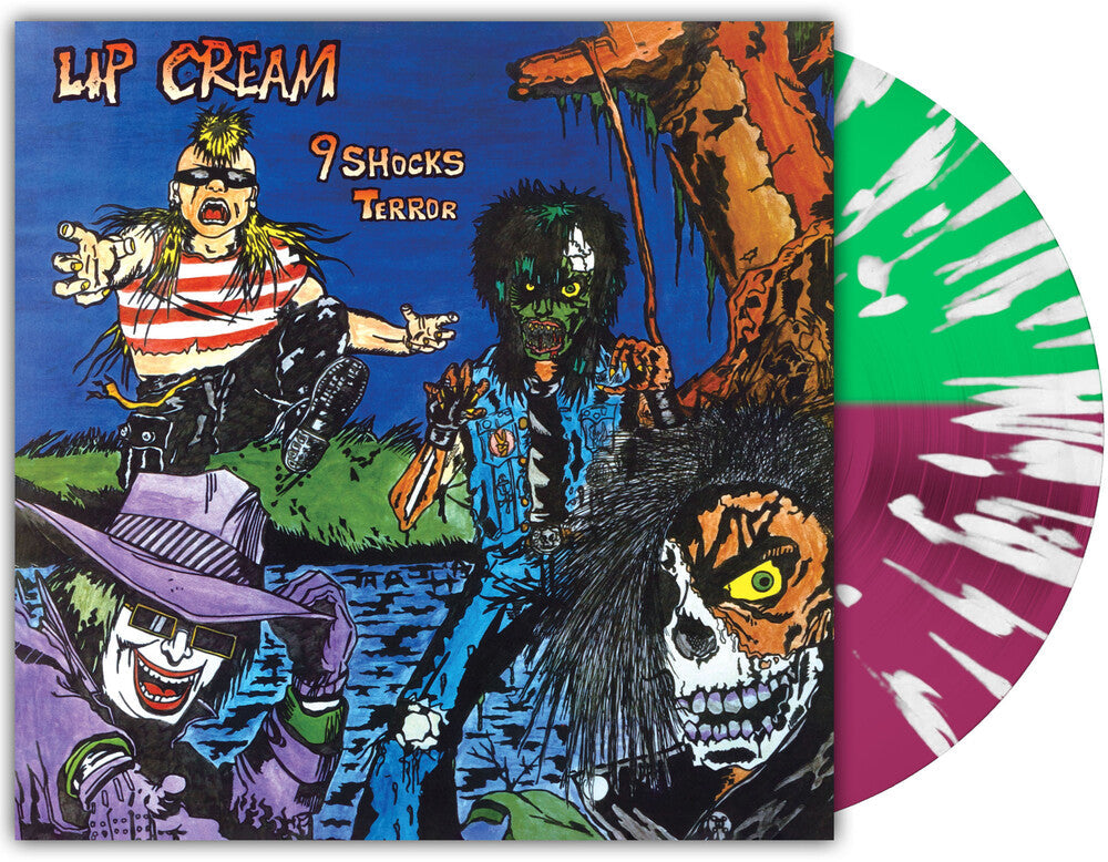 Lip Cream - 9 Shocks Terror [Orchard Indie Exclusive Half Green and Half Purple with Splatter LP] Vinyl Record
