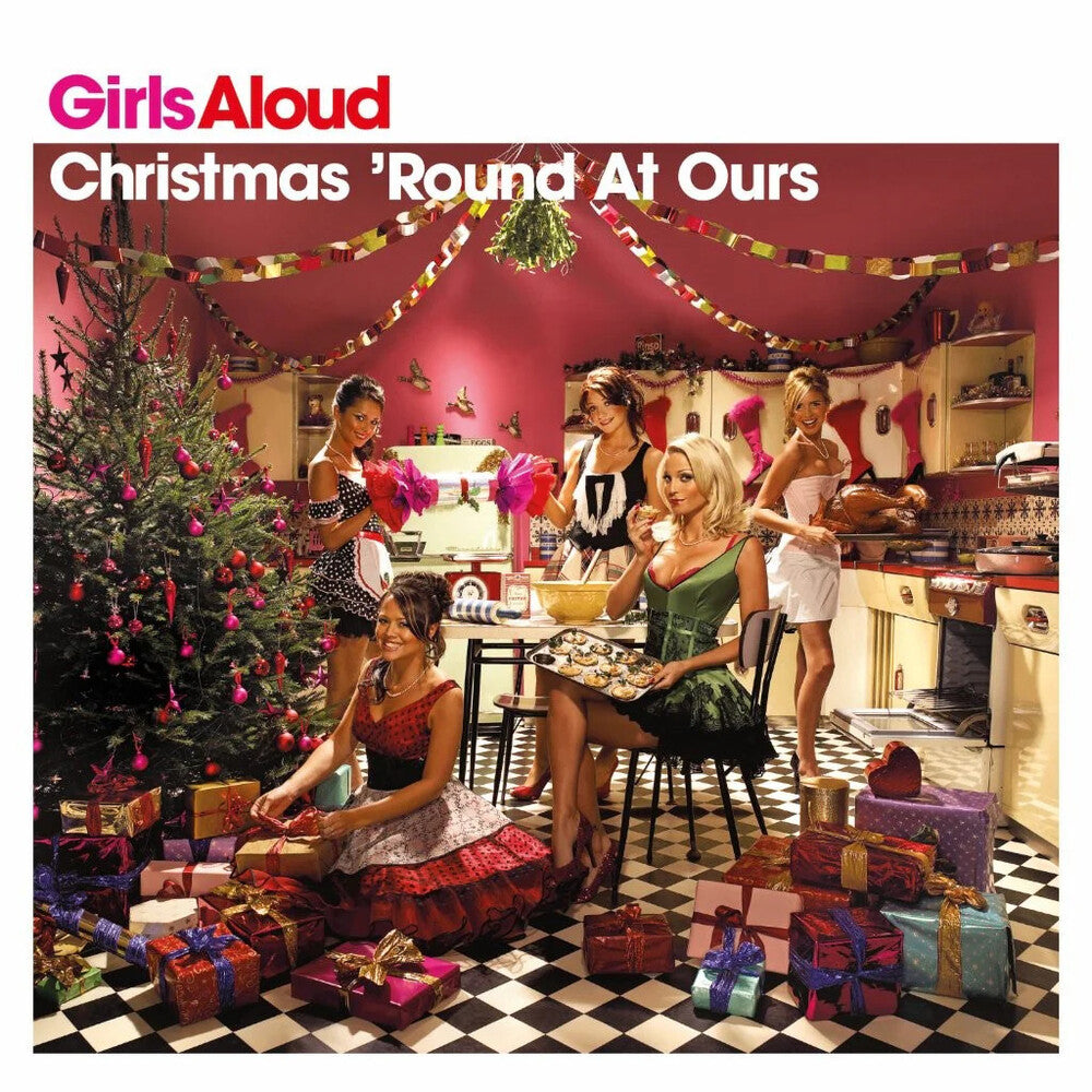 the album cover for Girls Aloud - Christmas Round At Ours (Uk)