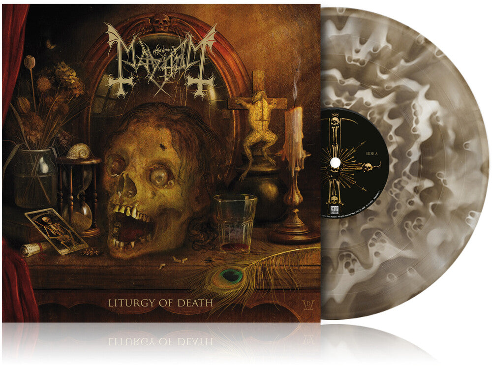 Mayhem - Liturgy Of Death [Indie Exclusive Black Ice Ghost Colored Vinyl & LP-Booklet] Vinyl Record