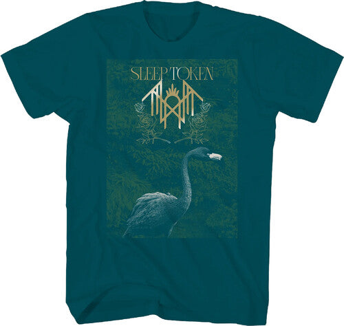 Sleep Token Album Cvr Gold Ink T-shirt 1x Lrg Teal - Sleep Token Album Cvr Gold Ink T-shirt 1x Lrg Teal - Apparel
