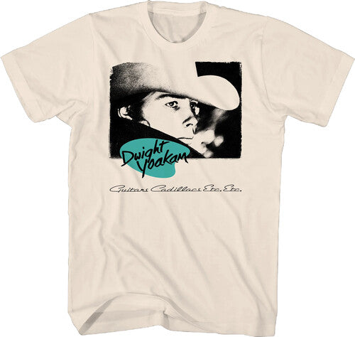Dwight Yoakam Gtrs/cadillacs T-shirt 1x Lrg Nat - Dwight Yoakam Gtrs/cadillacs T-shirt 1x Lrg Nat - Apparel