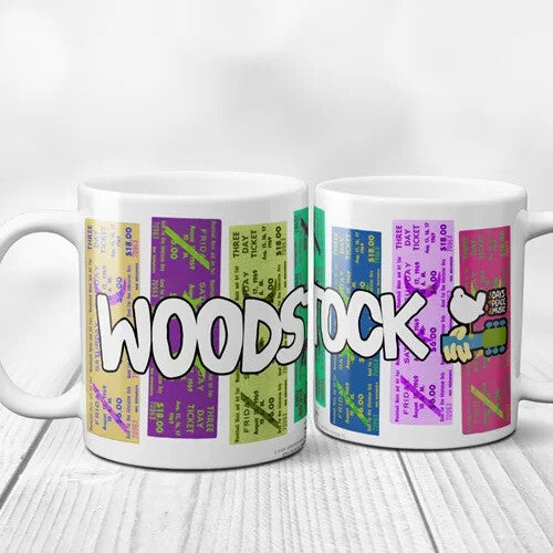 Woodstock Concert Ticket Colorful Coffee Mug - Woodstock Concert Ticket Colorful Coffee Mug - Novelties