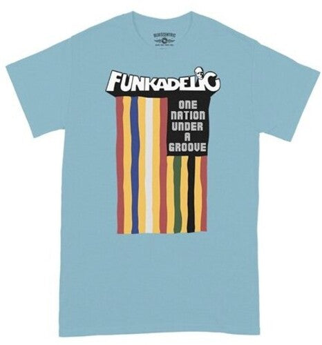 Funkadelic One Nation Flag Shirt Light Blue Small - Funkadelic One Nation Flag Shirt Light Blue Small - Apparel