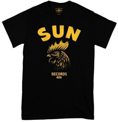 Sun Records Gritty Rooster T-shirt Black Small - Sun Records Gritty Rooster T-shirt Black Small - Apparel