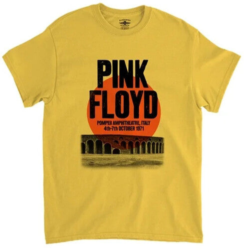 Pink Floyd Pompeii Concert T-shirt Yellow Xl - Pink Floyd Pompeii Concert T-shirt Yellow Xl - Apparel