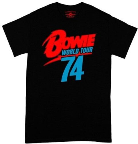 David Bowie '74 Vintage Tour T-shirt Black Large - David Bowie '74 Vintage Tour T-shirt Black Large - Apparel
