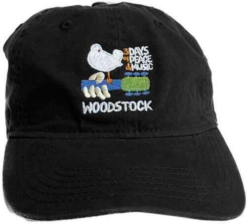 Woodstock Logo Unstructured Hat - Black - Woodstock Logo Unstructured Hat - Black - Apparel
