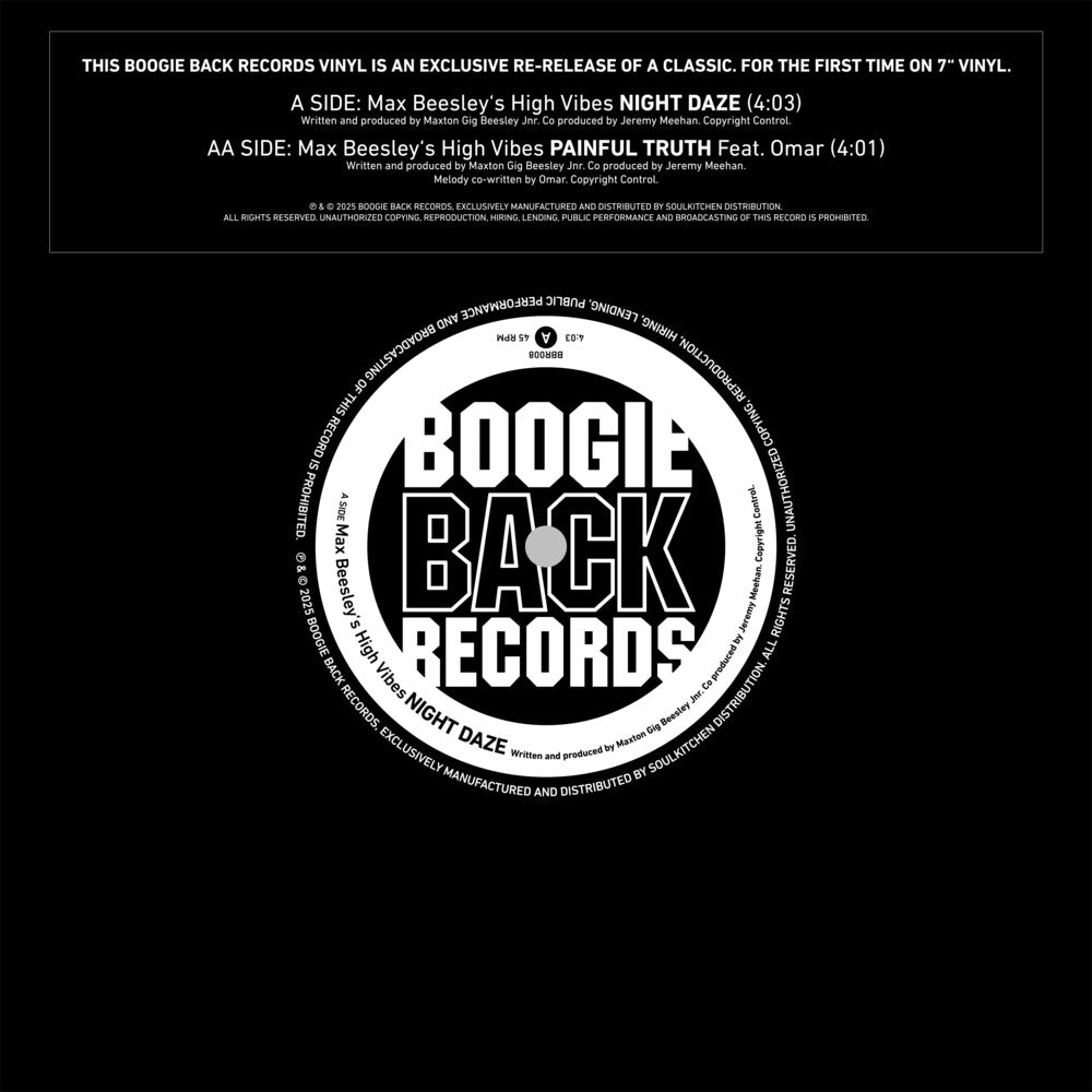 the album cover for Max Beesley's High Vibes - Night Daze / Painful Truth [Reissue]