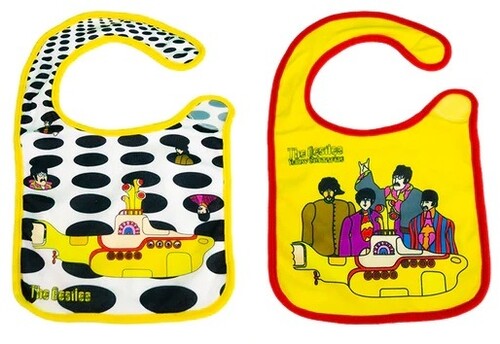 Daphyls Beatles Yellow Sub Soft Bibs 2pk Daptbb2pk - Daphyls Beatles Yellow Sub Soft Bibs 2pk Daptbb2pk - Apparel