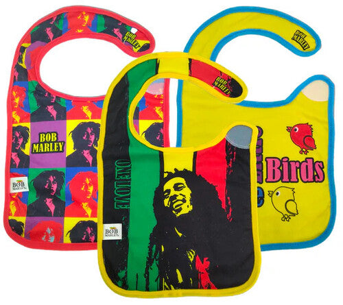 Daphyls Bob Marley Soft Bibs 3 Pack Dapbmb3pk - Daphyls Bob Marley Soft Bibs 3 Pack Dapbmb3pk - Apparel