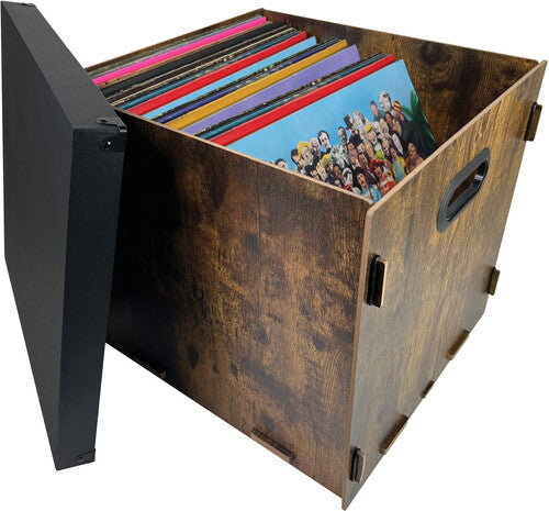 Snap-n-store Wood Vinyl Storage Crate Brn Sns03394 - Snap-n-store Wood Vinyl Storage Crate Brn Sns03394 - Vinyl Accessories