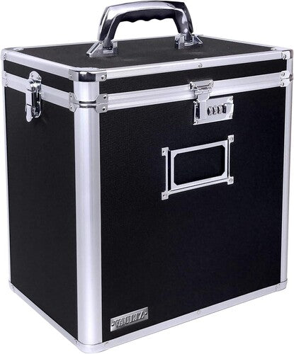 Vaultz Locking Vinyl Record Storage Box Black Vz00490-cam - Vinyl Accessories