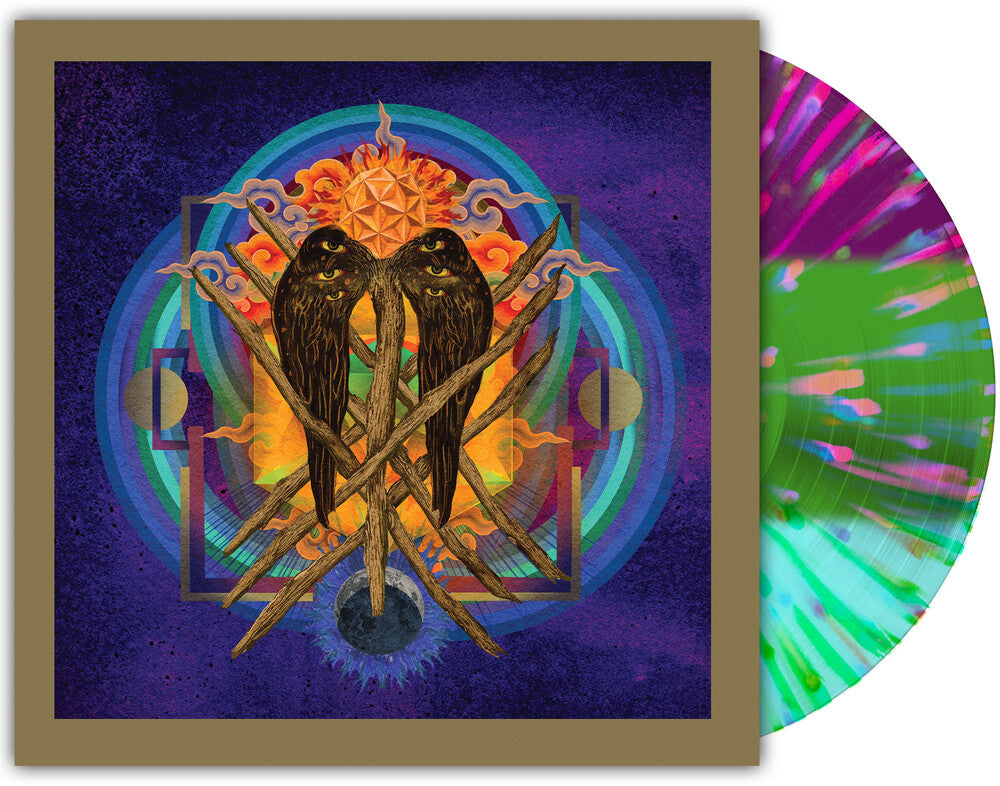 Our Raw Heart [Deep Purple, Kelly Green and Electric Blue Striped with Rainbow Splatter] Vinyl Record