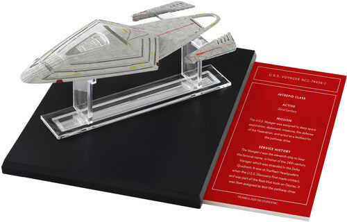 Star Trek Library Die-cast Ship And Book Voyager-j - Star Trek Library Die-cast Ship And Book Voyager-j - Collectibles