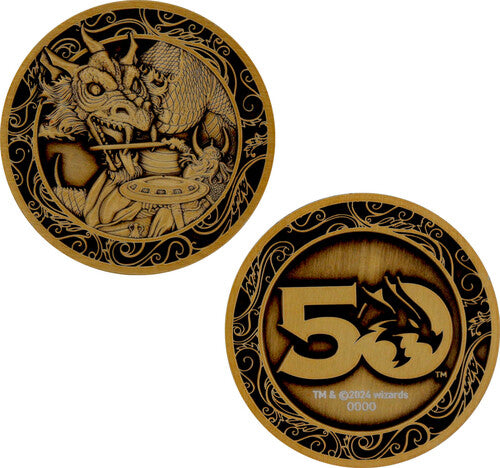 D&d 50th Anniversary Antique Gold Coin - D&d 50th Anniversary Antique Gold Coin - Collectibles
