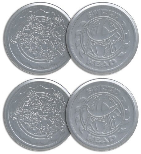Tmnt Set Of 4 Embossed Metal Coasters - Tmnt Set Of 4 Embossed Metal Coasters - Collectibles