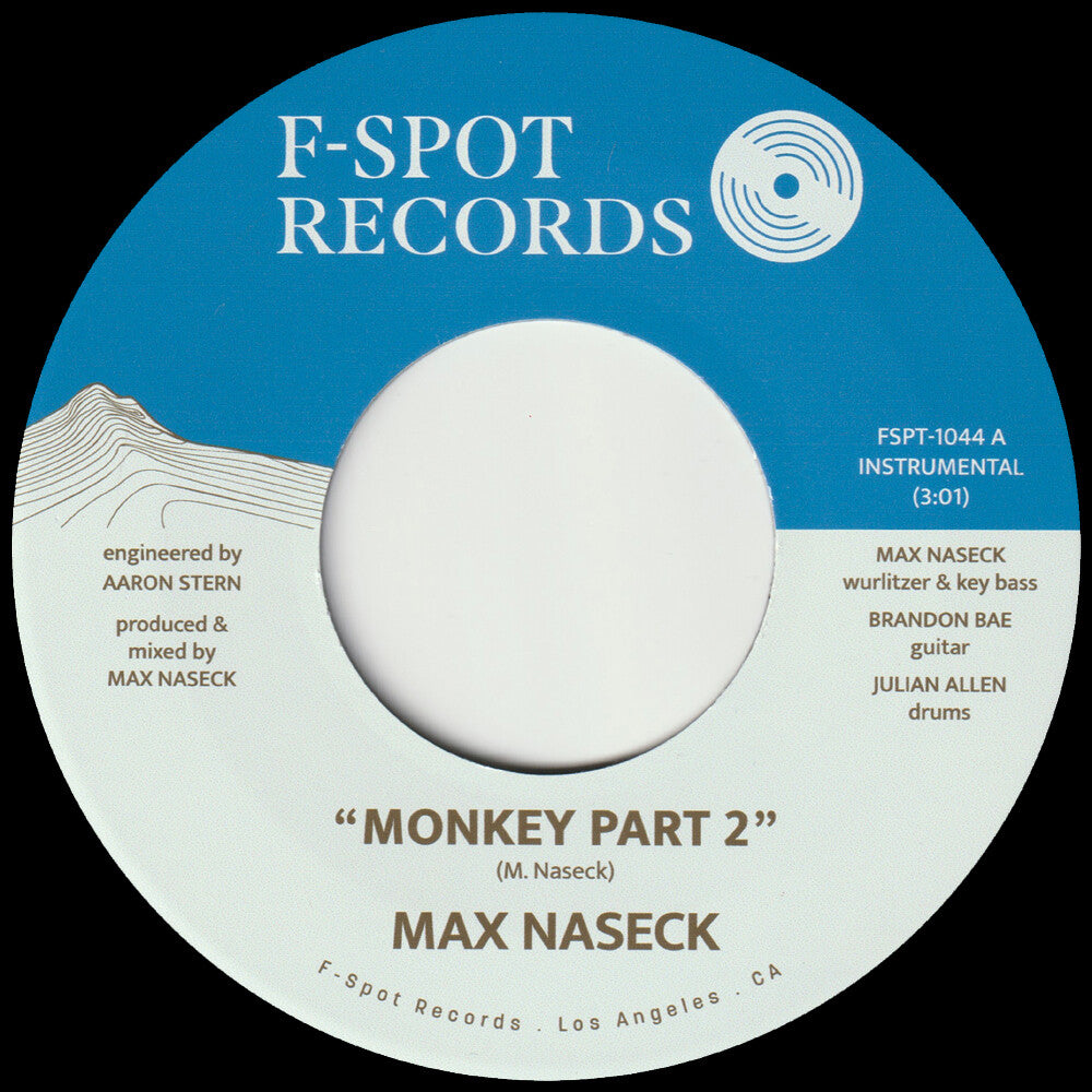 the album cover for Max Naseck - Monkey Part 2 b/w Lully