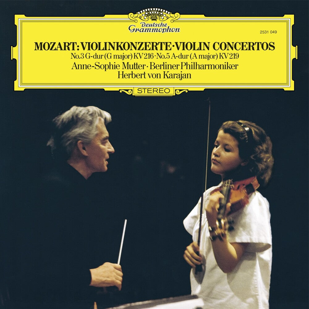 Mozart / Anne Mutter -Sophie / Von Karajan,Herbert - Mozart: Violin Concertos 3 & 5 (Blk) (Uk) [LP] Vinyl Record