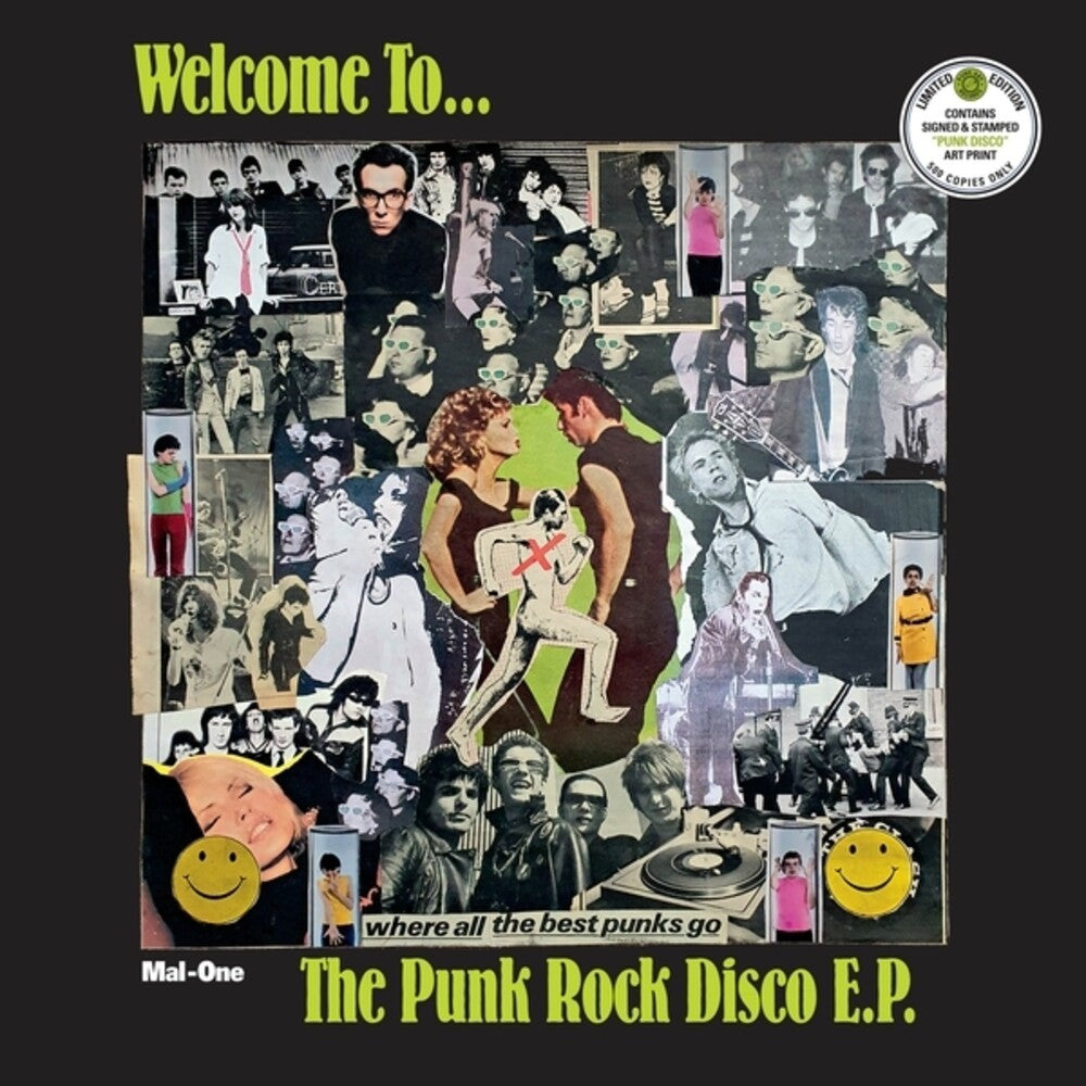 the album cover for Mal-One - Welcome To The Punk Rock Disco (Ep)