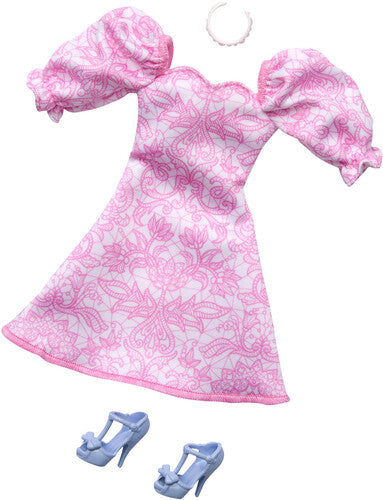 Barbie Complete Looks - Barbie Fashon Looks Pink Puffy Sleeve Dress - Collectibles