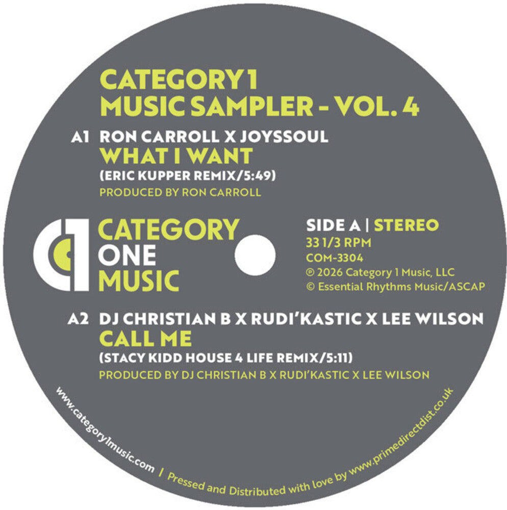 Category 1 Music Sampler Vol. 4 [12" Vinyl] Vinyl Record