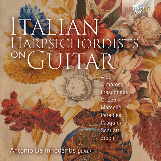 the album cover for Antonio De Innocentis - Italian Harpsichordists On Guitar