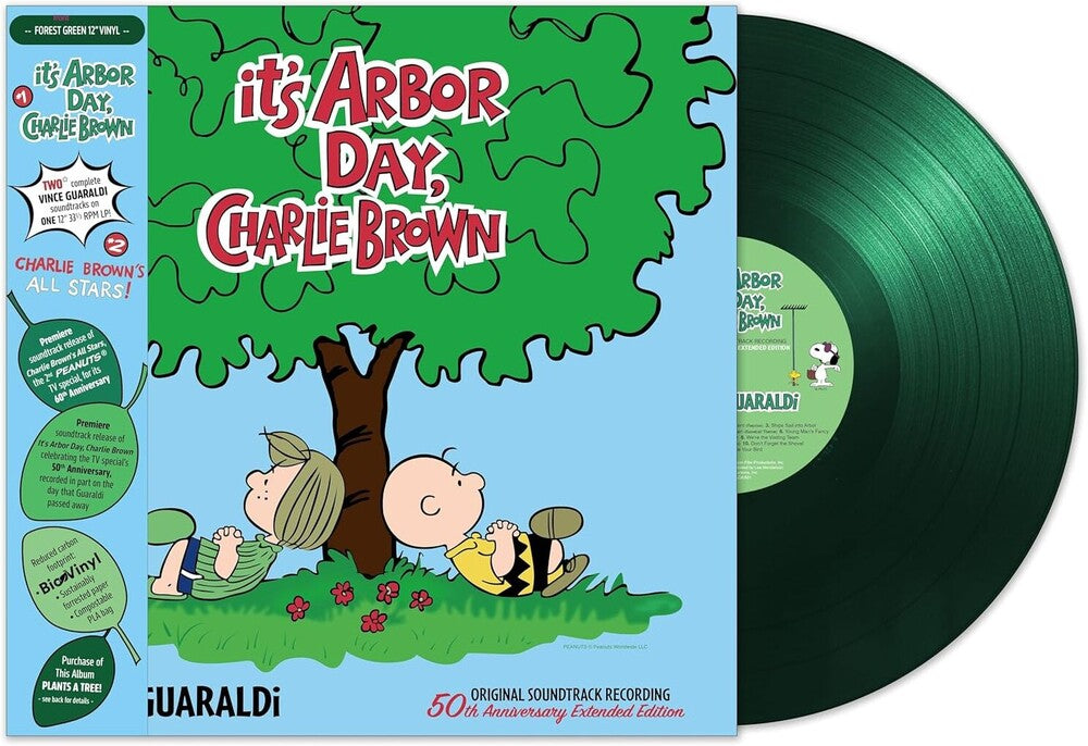 the album cover for Vince Guaraldi - It's Arbor Day, Charlie Brown / Charlie Brown's All Stars! (OST Recordings) (50th Extended/60th Anniversary Ed) [Forest Green]