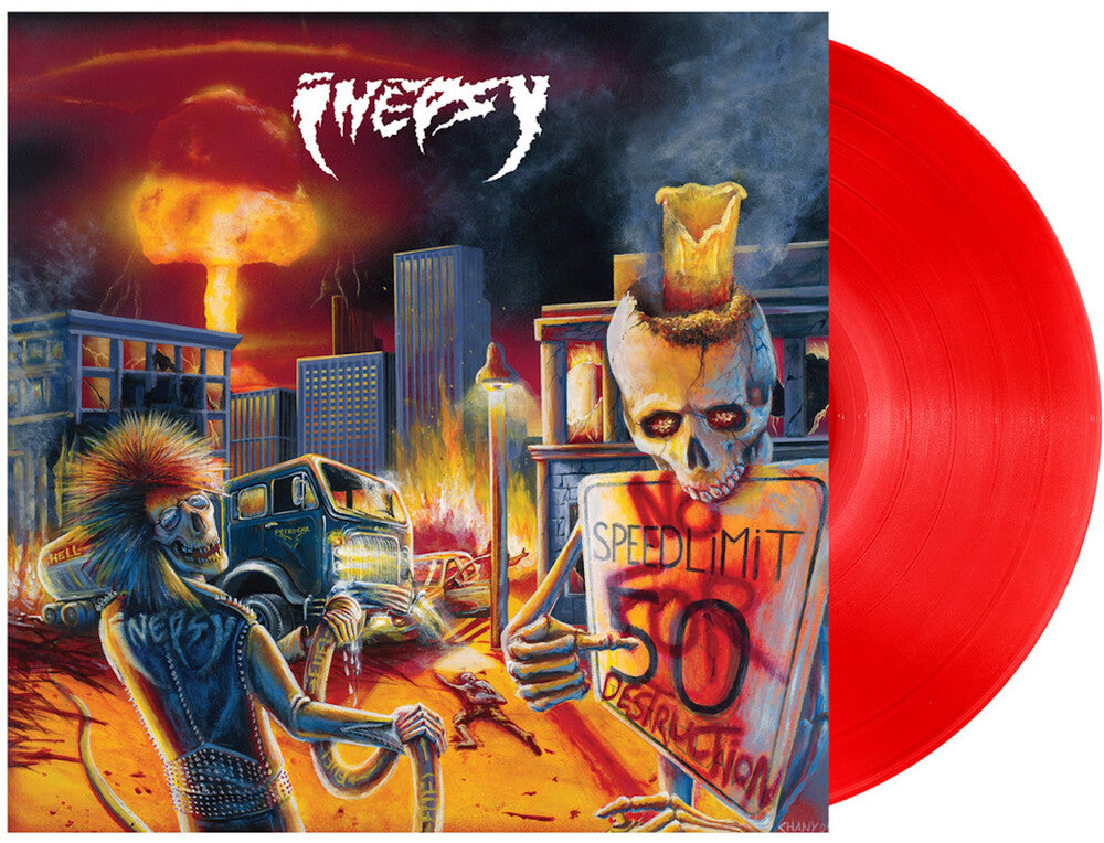Inepsy - No Speed Limit for Destruction [Red with Poster + Download Card] Vinyl Record