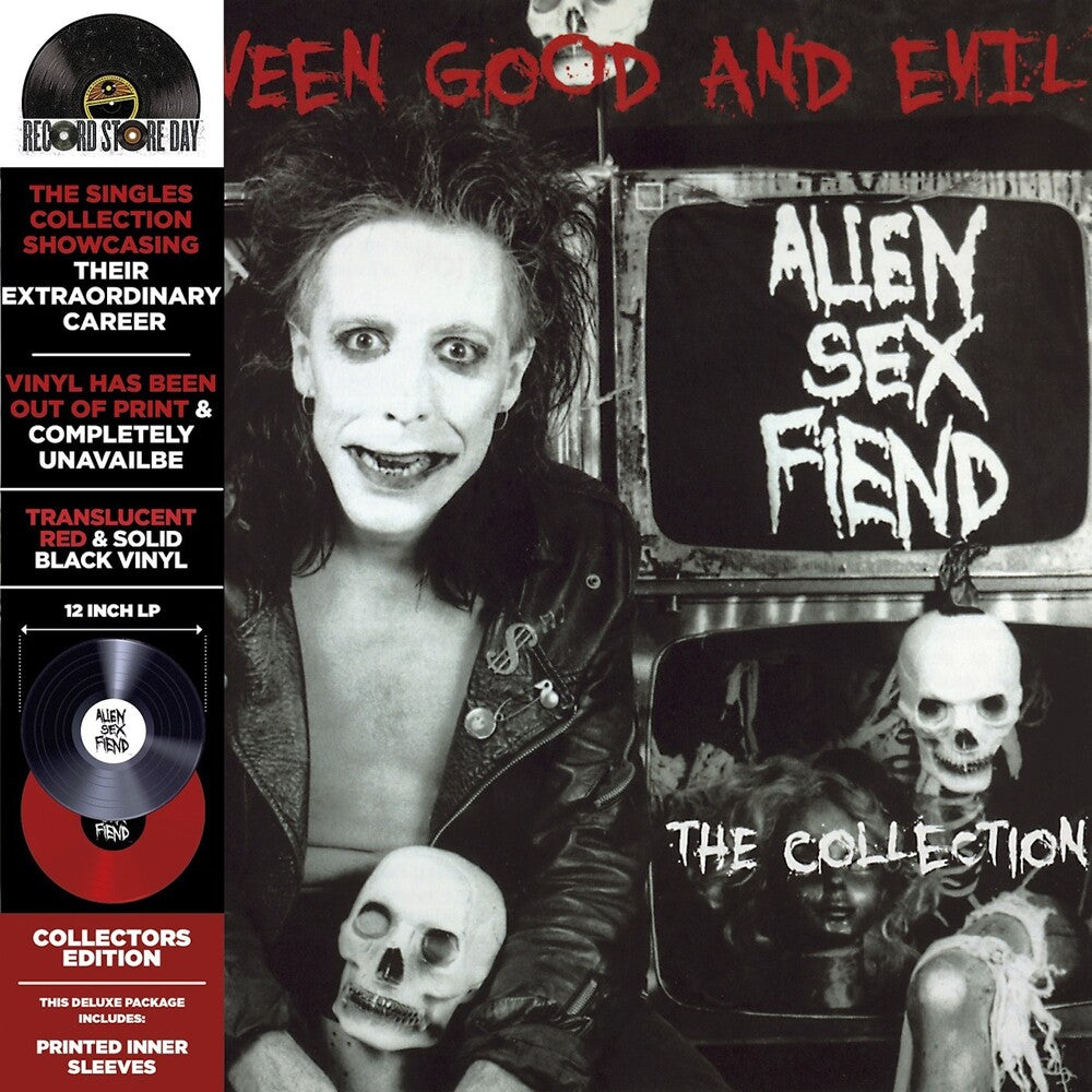 the album cover for Alien Sex Fiend - Between Good & Evil - Red [Colored Vinyl] [Deluxe] [Limited Edition] (Red)
