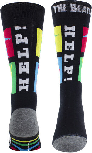 Perri's Beatles Help Blocks Crew Socks - Perri's Beatles Help Blocks Crew Socks - Apparel