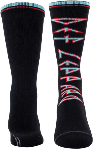 Perri's Def Leppard Sharp Text Logo Crew Socks - Perri's Def Leppard Sharp Text Logo Crew Socks - Apparel