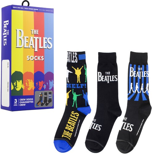 Perri's Beatles Crew Socks 3 Pack Gift Box - Perri's Beatles Crew Socks 3 Pack Gift Box - Apparel
