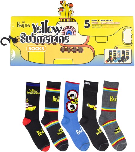 Perri's Beatles Yellow Submarine Socks 5 Pack Gift Box - Apparel