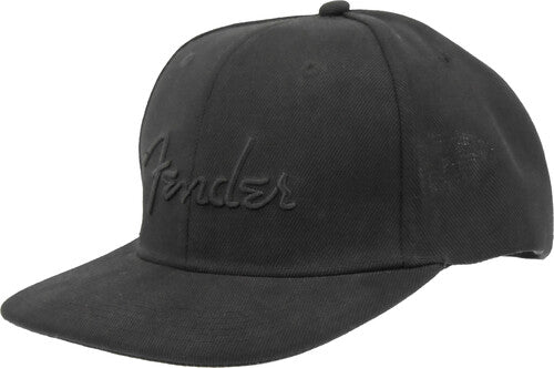 Pluginz Fender Black Flat Bill Hat - Pluginz Fender Black Flat Bill Hat - Novelties