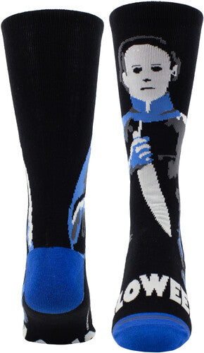 Perri's Halloween 4 Michael Blue Knife Crew Socks - Perri's Halloween 4 Michael Blue Knife Crew Socks - Apparel