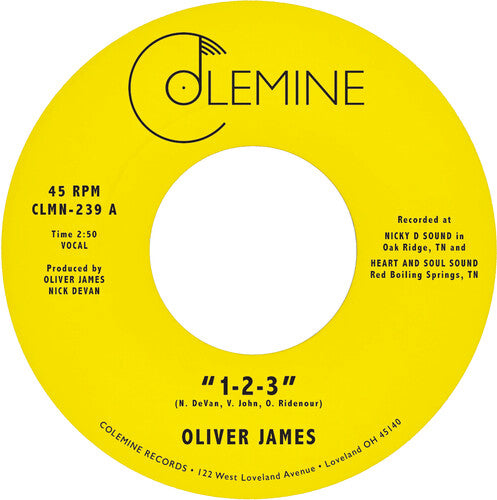James,oliver - 1-2-3 / Nothing Is Forever - Vinyl Record