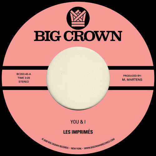 Les Imprimes - You & I B/w Miss The Days - Vinyl Record